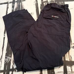 B.U.M. Equipment Nylon Lightweight Adjustable Track Pants Athletic Windbreaker-M